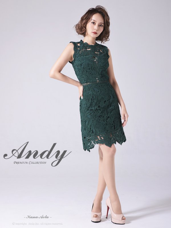 画像10: 【LIMITED SALE開催中！! 11月11日より順次発送予定】【ANDY/アンディ】ワンカラー/ フラワーレース/ ノースリーブ/ Aライン/ ミニドレス/ キャバドレス[OF05] (10)