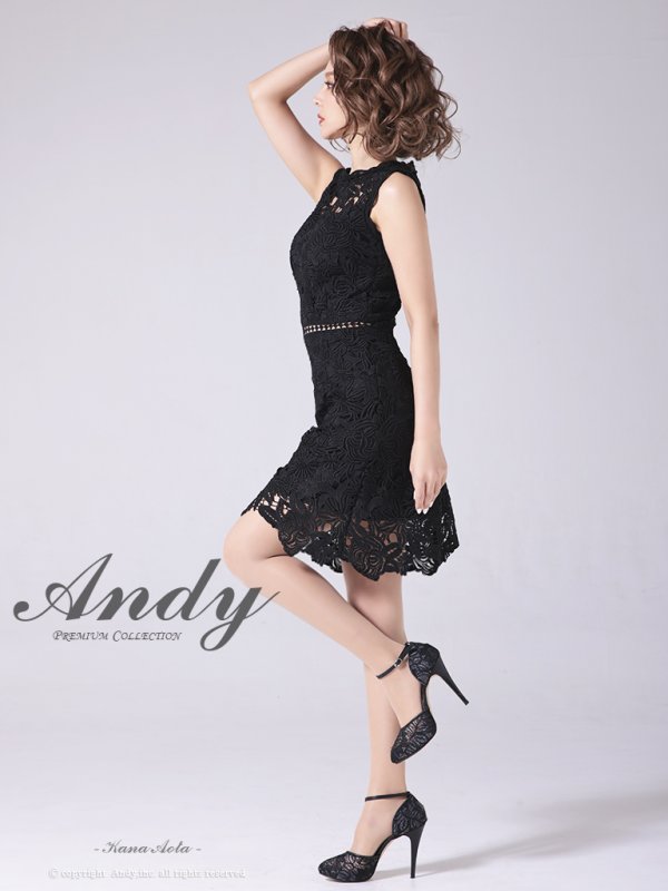 画像27: 【LIMITED SALE開催中！! 11月11日より順次発送予定】【ANDY/アンディ】ワンカラー/ フラワーレース/ ノースリーブ/ Aライン/ ミニドレス/ キャバドレス[OF05] (27)