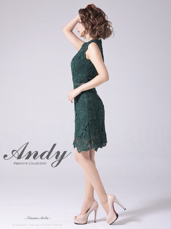画像11: 【LIMITED SALE開催中！! 11月11日より順次発送予定】【ANDY/アンディ】ワンカラー/ フラワーレース/ ノースリーブ/ Aライン/ ミニドレス/ キャバドレス[OF05] (11)
