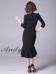 画像4: 【ANDY/アンディ】マーメイド/ 七分袖/ 長袖/ 袖あり/ カットアウト/ ワンカラー/ テールカット/ フリル/ ミディアム/ キャバドレス[OF05] (4)
