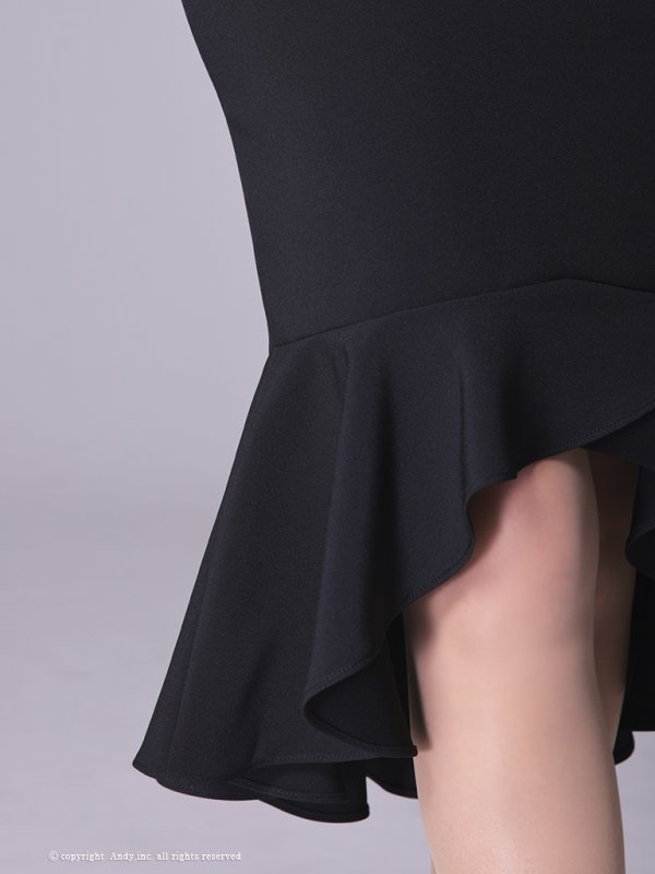 画像7: 【ANDY/アンディ】マーメイド/ 七分袖/ 長袖/ 袖あり/ カットアウト/ ワンカラー/ テールカット/ フリル/ ミディアム/ キャバドレス[OF05] (7)