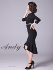 画像3: 【ANDY/アンディ】マーメイド/ 七分袖/ 長袖/ 袖あり/ カットアウト/ ワンカラー/ テールカット/ フリル/ ミディアム/ キャバドレス[OF05] (3)