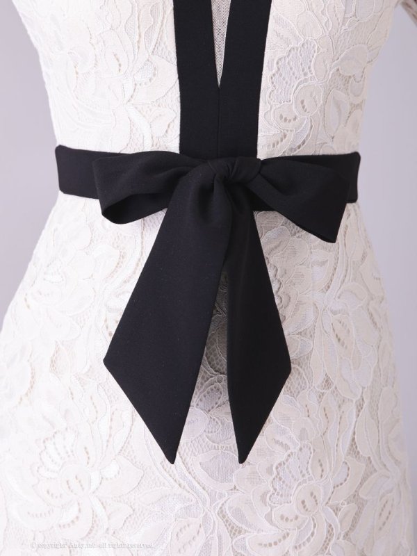 画像15: 【Andy ANDY Fashion Press 14 COLLECTION 03】 フラワーレース / ウエストリボン/ 長袖/ 袖あり/ Aライン/ ミニドレス/ キャバドレス[OF05] (15)