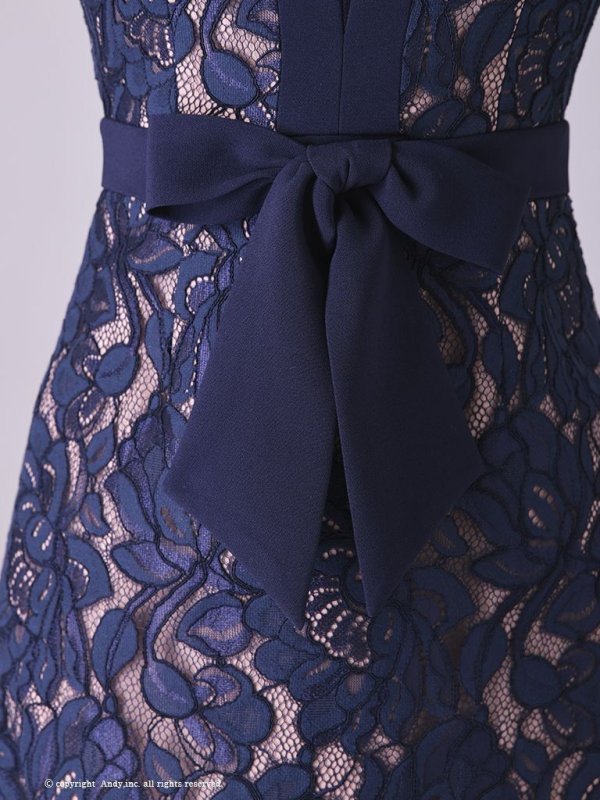 画像8: 【Andy ANDY Fashion Press 14 COLLECTION 03】 フラワーレース / ウエストリボン/ 長袖/ 袖あり/ Aライン/ ミニドレス/ キャバドレス[OF05] (8)