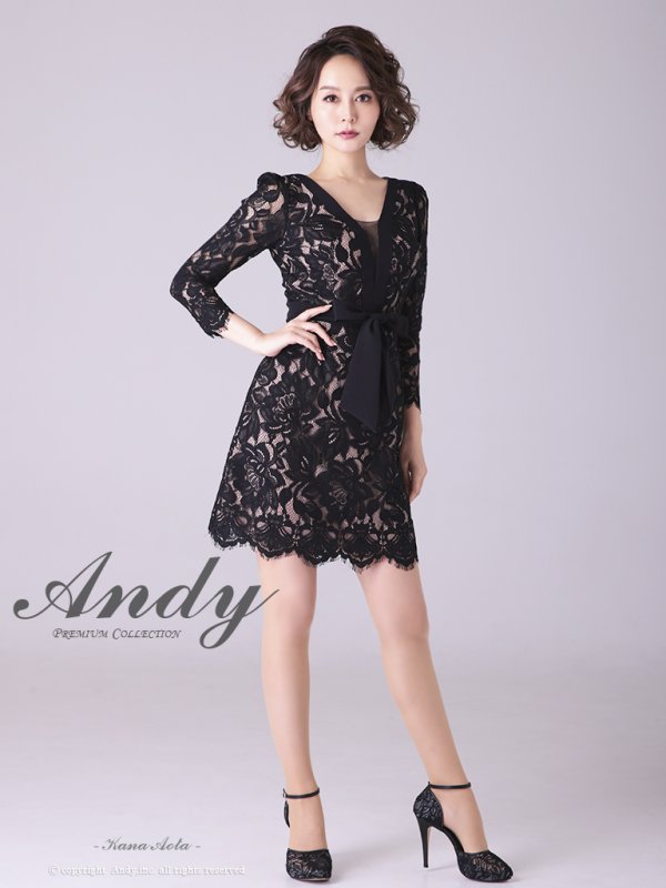 画像19: 【Andy ANDY Fashion Press 14 COLLECTION 03】 フラワーレース / ウエストリボン/ 長袖/ 袖あり/ Aライン/ ミニドレス/ キャバドレス[OF05] (19)