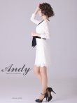 画像3: 【Andy ANDY Fashion Press 14 COLLECTION 03】 フラワーレース / ウエストリボン/ 長袖/ 袖あり/ Aライン/ ミニドレス/ キャバドレス[OF05] (3)