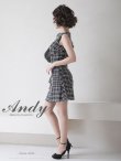 画像4: 【Andy ANDY Fashion Press 14 COLLECTION 05】ツイード/ チェック柄/ ノースリーブ/ フリル/ 台形スカート/ ワンピース/ ミニドレス/ キャバドレス[OF05] (4)