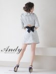 画像14: 【Andy ANDY Fashion Press 14 COLLECTION 06】チェックツイード/ 五分袖/ 袖あり/ フリル/ バックリボン/ パールボタン/ ワンピース/ Aライン/ ミニドレス/ キャバドレス[OF05] (14)