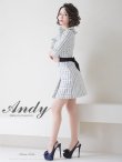 画像13: 【Andy ANDY Fashion Press 14 COLLECTION 06】チェックツイード/ 五分袖/ 袖あり/ フリル/ バックリボン/ パールボタン/ ワンピース/ Aライン/ ミニドレス/ キャバドレス[OF05] (13)