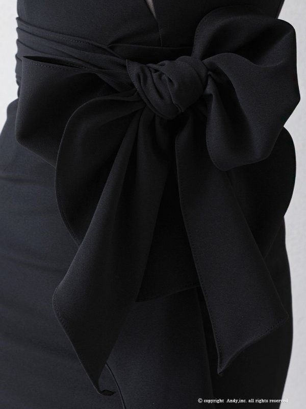 画像7: 【Andy ANDY Fashion Press 14 COLLECTION 10】ワンカラー/ バストシアー/ マーメイド/ オフショル/ ウエストリボン/ フリル/ アシメ/ ミディアム/ キャバドレス[OF05] (7)