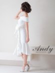 画像12: 【Andy ANDY Fashion Press 14 COLLECTION 10】ワンカラー/ バストシアー/ マーメイド/ オフショル/ ウエストリボン/ フリル/ アシメ/ ミディアム/ キャバドレス[OF05] (12)