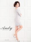 画像3: 【ANDY/アンディ】オフショルダー/ 七分袖/ 袖あり/ フラワーレース/ チョーカー風/ タイト/ ミニドレス/ キャバドレス[OF05] (3)
