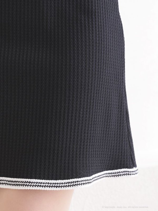 画像16: 【ANDY/アンディ】モノトーン/ 五分袖/ 袖あり/ パイピング/ ポケットデザイン/ ボタン/ Aライン/ ミニドレス/ キャバドレス[OF05] (16)