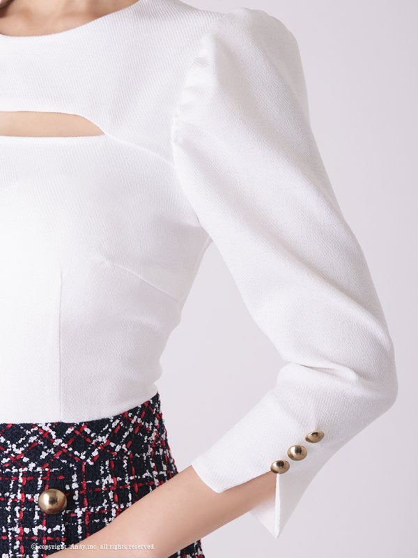 画像24: 【ANDY/アンディ】切替/ 袖あり/ 七分袖/ チェック柄/ カットアウト/ Aライン/ ミニドレス/ キャバドレス[FB03] (24)