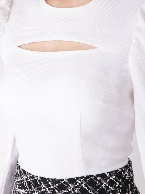 画像7: 【ANDY/アンディ】切替/ 袖あり/ 七分袖/ チェック柄/ カットアウト/ Aライン/ ミニドレス/ キャバドレス[FB03] (7)