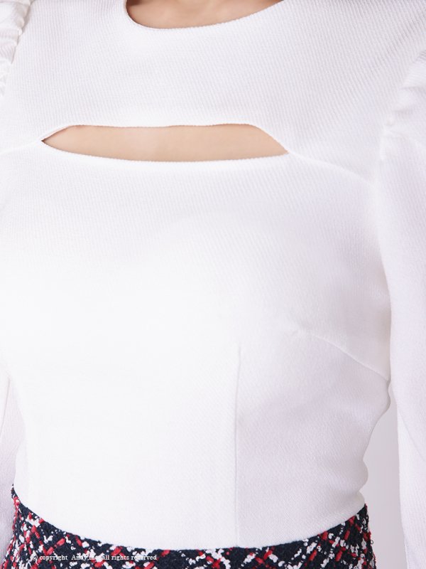 画像25: 【ANDY/アンディ】切替/ 袖あり/ 七分袖/ チェック柄/ カットアウト/ Aライン/ ミニドレス/ キャバドレス[FB03] (25)