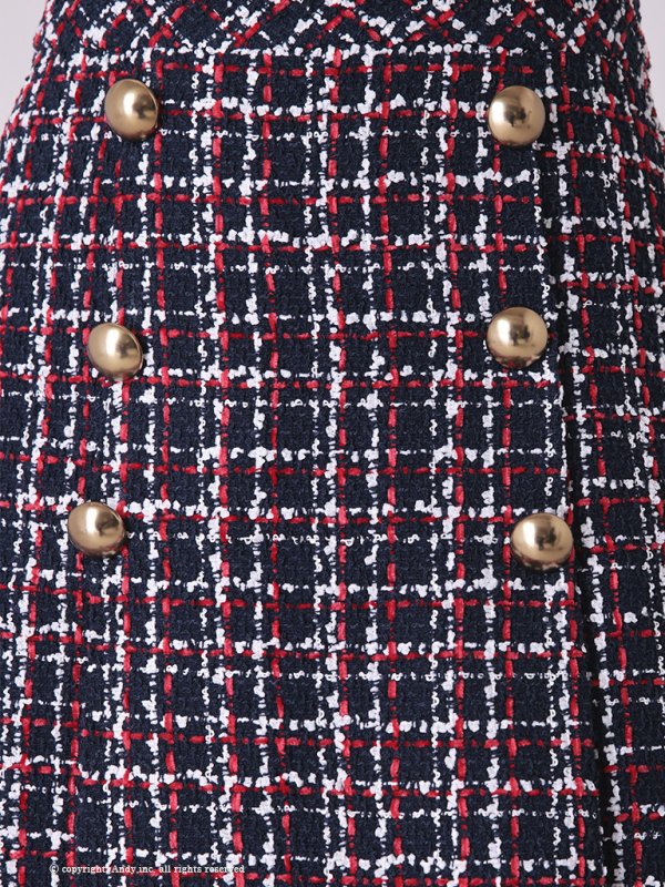 画像26: 【ANDY/アンディ】切替/ 袖あり/ 七分袖/ チェック柄/ カットアウト/ Aライン/ ミニドレス/ キャバドレス[FB03] (26)