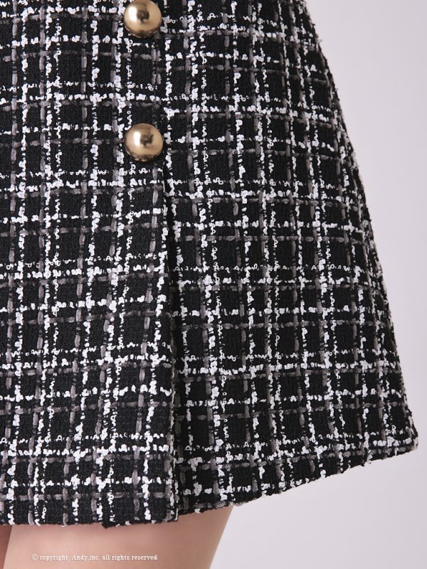 画像9: 【ANDY/アンディ】切替/ 袖あり/ 七分袖/ チェック柄/ カットアウト/ Aライン/ ミニドレス/ キャバドレス[FB03] (9)