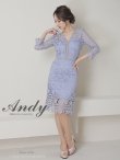 画像10: 【ANDY/アンディ】ワンカラー/ 総ケミカルレース/ 七分袖/ 袖あり/ タイト/ ミディアムドレス/ キャバドレス[OF05] (10)