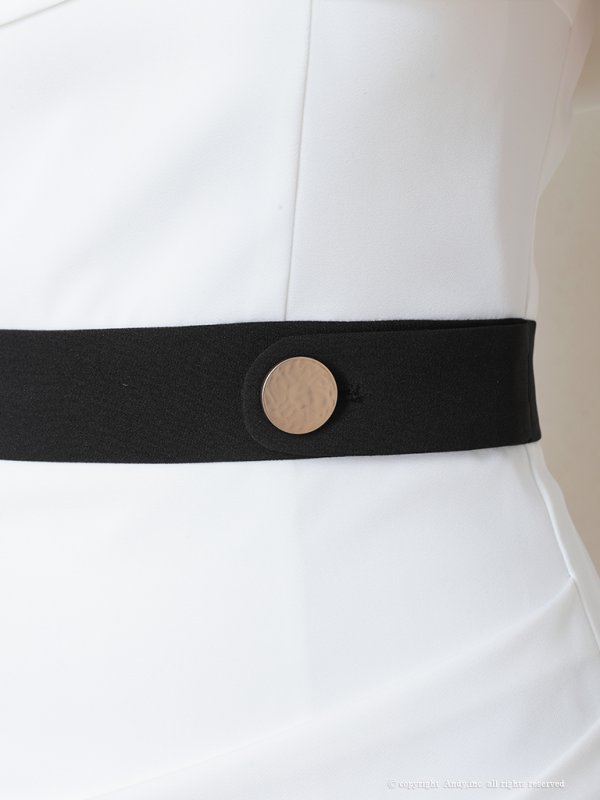 画像23: 【ANDY/アンディ】ドットレース/ オフショルダー/ タック/ タイト/ アシンメトリー/ 膝丈/ ミディアムドレス/ ミニドレス/ キャバドレス[FB03] (23)