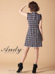 画像12: Lサイズあり【ANDY/アンディ】ツイード/ ボタン/ ポケット風デザイン/ フリンジ/ ノースリーブ/ フレア/ ミニドレス/ キャバドレス[OF05] (12)