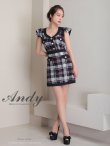 画像10: 【ANDY/アンディ】チェック/ 袖フリル/ レース/ ボタン/ ワンピース/ タイト/ ミニドレス/ キャバドレス[OF05] (10)