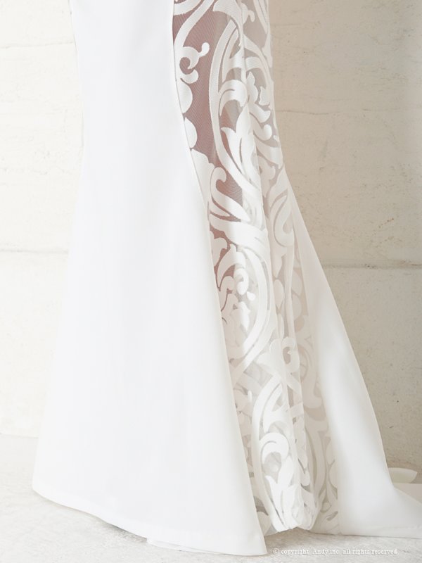 画像10: 【ANDY/アンディ】 シアー/ 切り替え/ 袖あり/ 長袖/ マーメイド/ ロングドレス/ キャバドレス long[OF05] (10)