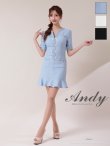 画像15: XSサイズあり【ANDY/アンディ】パイピング/ ビジューボタン/ デザインポケット/ 半袖/ 袖あり/ マーメイド/ ミニドレス/ キャバドレス[OF05] (15)