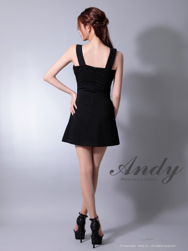 画像22: XSサイズあり【ANDY/アンディ】ベルトショルダー/ サイドスピンドル/ ノースリーブ/ フレア/ ミニドレス/ キャバドレス[OF05] (22)