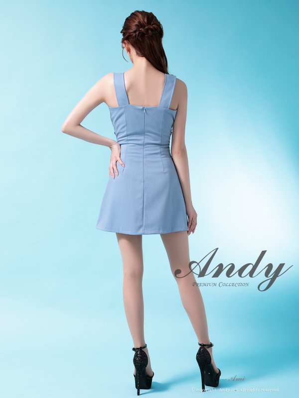 画像5: XSサイズあり【ANDY/アンディ】ベルトショルダー/ サイドスピンドル/ ノースリーブ/ フレア/ ミニドレス/ キャバドレス[OF05] (5)