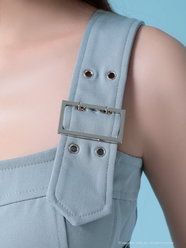 画像33: XSサイズあり【ANDY/アンディ】ベルトショルダー/ サイドスピンドル/ ノースリーブ/ フレア/ ミニドレス/ キャバドレス[OF05] (33)