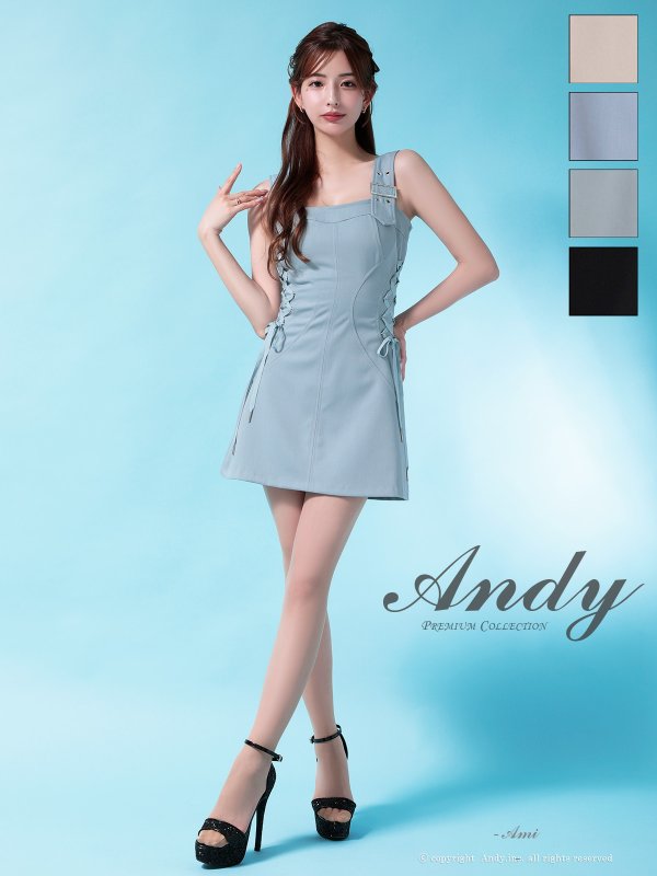 画像28: XSサイズあり【ANDY/アンディ】ベルトショルダー/ サイドスピンドル/ ノースリーブ/ フレア/ ミニドレス/ キャバドレス[OF05] (28)