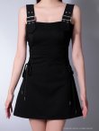 画像23: XSサイズあり【ANDY/アンディ】ベルトショルダー/ サイドスピンドル/ ノースリーブ/ フレア/ ミニドレス/ キャバドレス[OF05] (23)