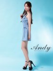 画像4: XSサイズあり【ANDY/アンディ】ベルトショルダー/ サイドスピンドル/ ノースリーブ/ フレア/ ミニドレス/ キャバドレス[OF05] (4)