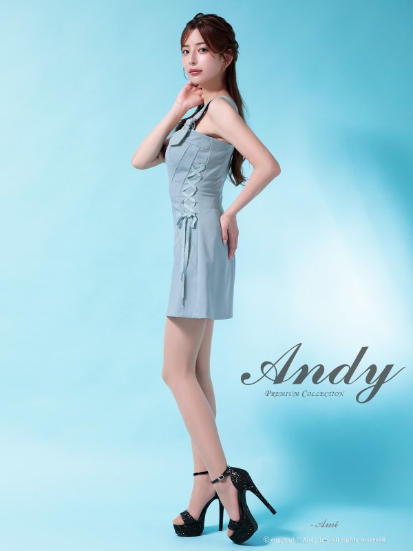 画像30: XSサイズあり【ANDY/アンディ】ベルトショルダー/ サイドスピンドル/ ノースリーブ/ フレア/ ミニドレス/ キャバドレス[OF05] (30)