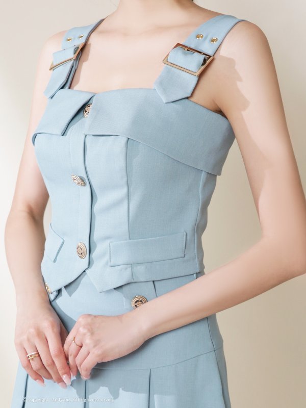 ライトブルー モデル：あみ　身長：163cm　着用サイズ：Sサイズ