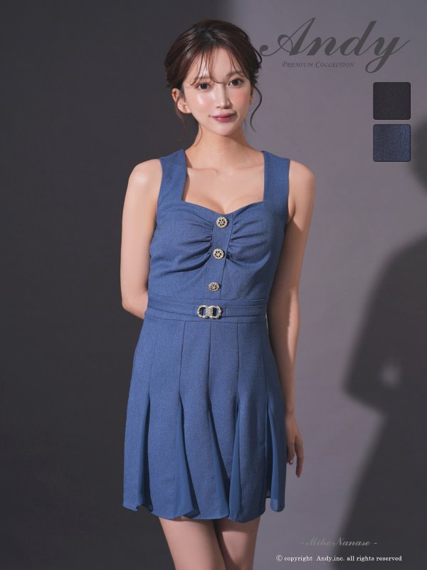 ネイビーブルー　モデル：七瀬みほ　身長：162cm　着用サイズ：Sサイズ