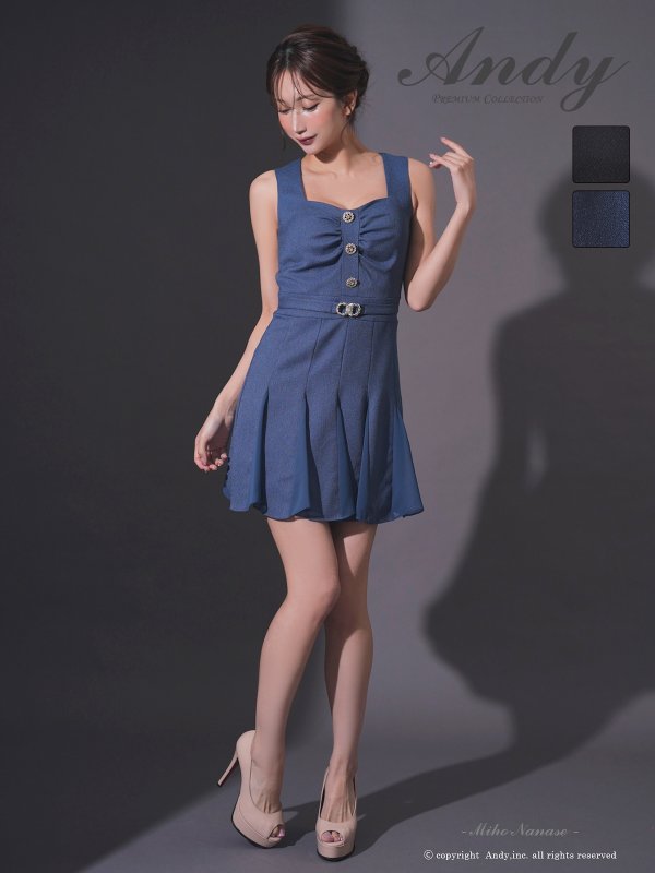 ネイビーブルー　モデル：七瀬みほ　身長：162cm　着用サイズ：Sサイズ