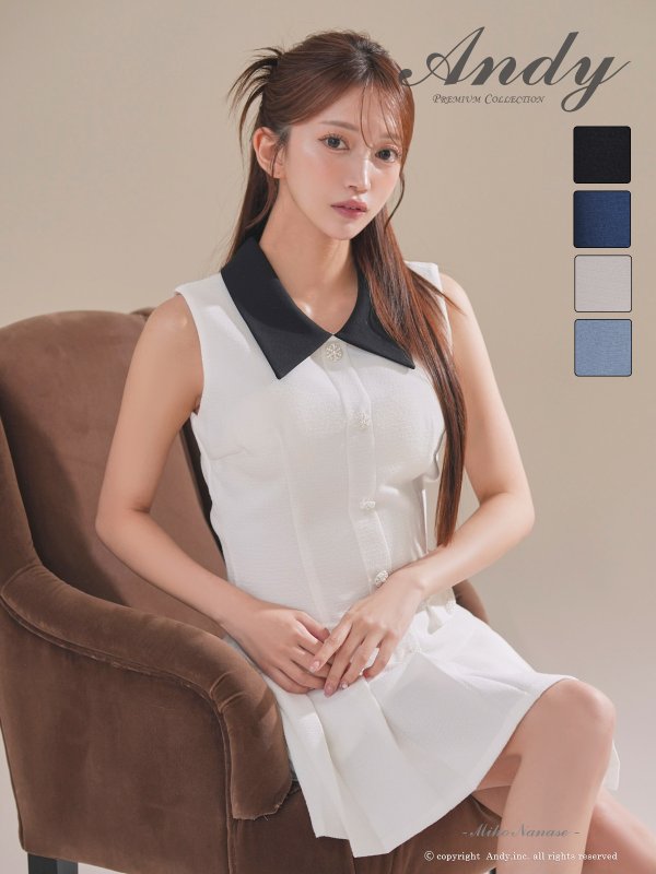 ホワイト モデル：七瀬みほ　身長：162cm　着用サイズ：Sサイズ