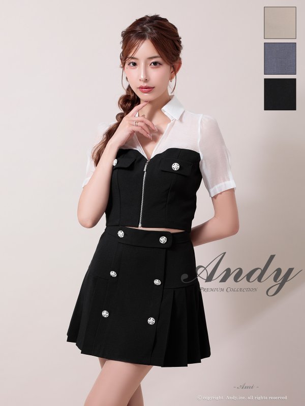 ブラック モデル：あみ　身長：163cm　着用サイズ：Sサイズ