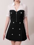 ブラック モデル：あみ　身長：163cm　着用サイズ：Sサイズ