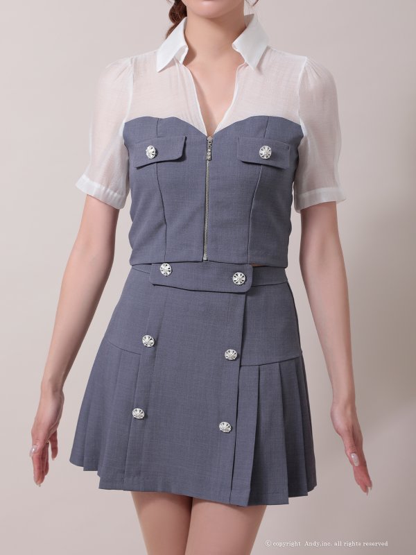 グレー モデル：あみ　身長：163cm　着用サイズ：Sサイズ