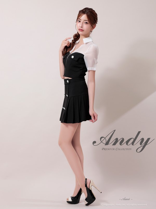 ブラック モデル：あみ　身長：163cm　着用サイズ：Sサイズ