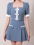 ブルーグレー モデル：あみ　身長：163cm　着用サイズ：Sサイズ