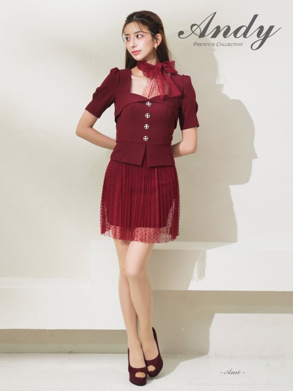 ワインレッド　モデル：あみ　着用サイズ：Sサイズ