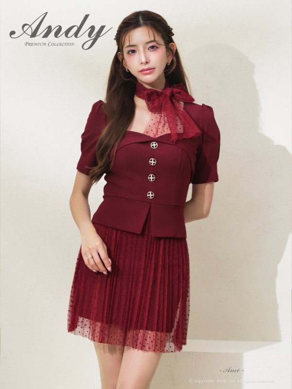 ワインレッド　モデル：あみ　着用サイズ：Sサイズ