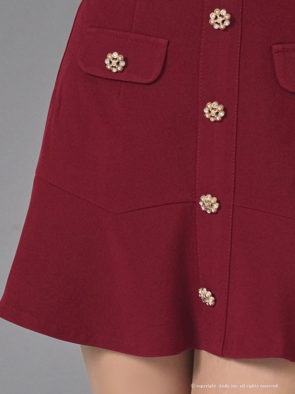 ワインレッド モデル：あみ　身長：163cm　着用サイズ：Sサイズ