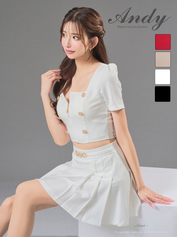 ホワイト　モデル：あみ　身長：163cm　着用サイズ：Sサイズ