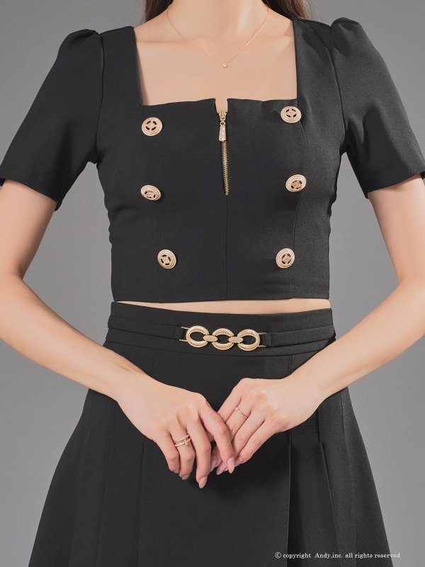 ブラック　モデル：あみ　身長：163cm　着用サイズ：Sサイズ