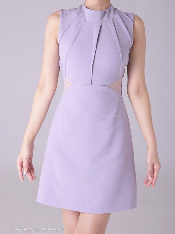 画像42: 【ANDY/アンディ】ワンカラー/ カットアウト/ ハイネック/ バックリボン/ ノースリ/ タイト/ミニドレス/ キャバドレス[OF05] (42)